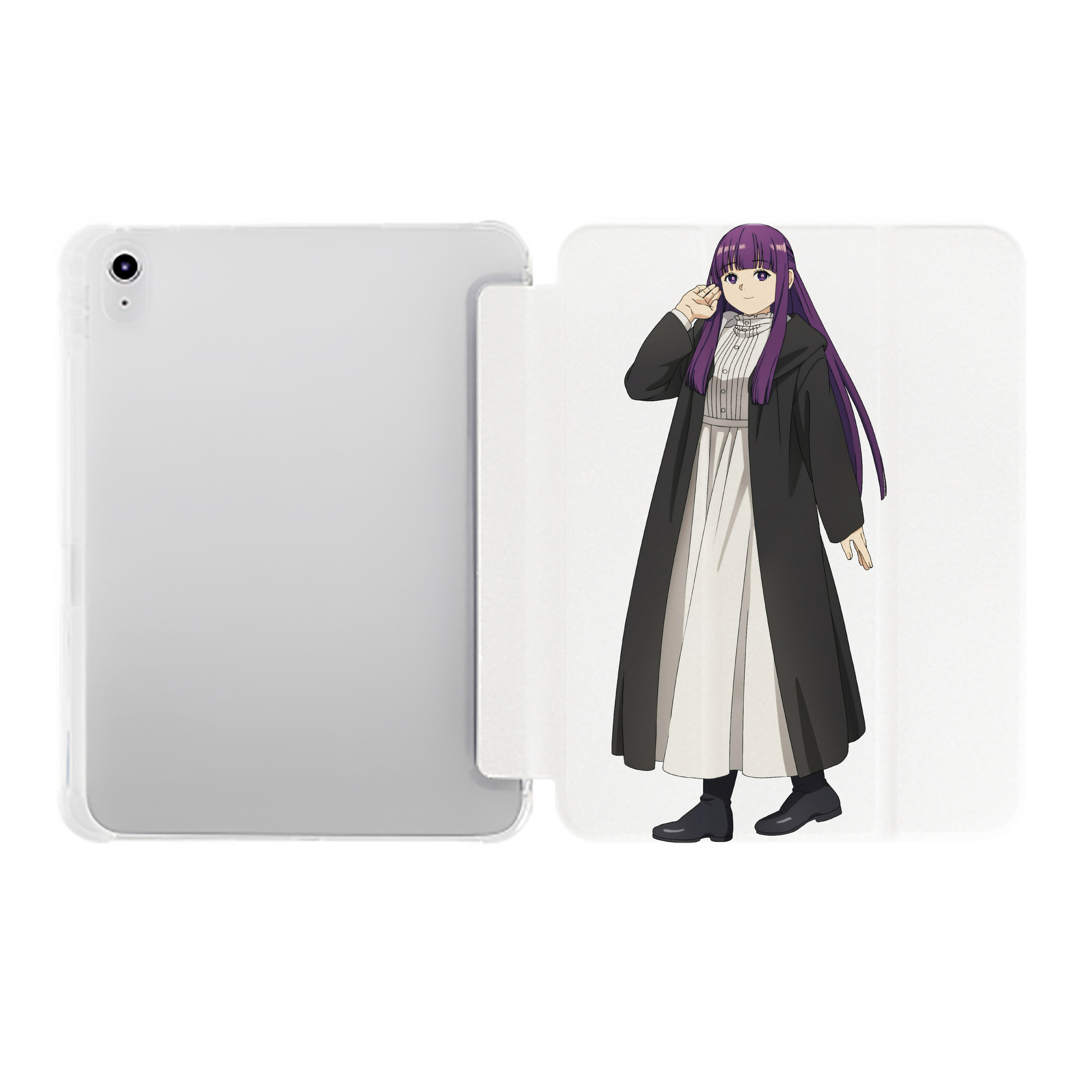 （画像用） 葬送のフリーレン Frieren IPad ケース ペン収納付き 三つ折りスタンド PUレザー×シリコン 対応機種9.5/10.5/10.9インチ